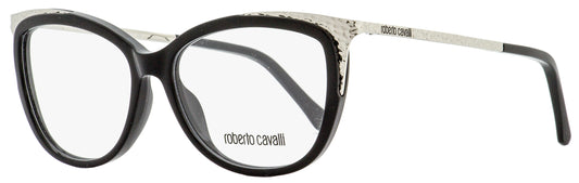 Roberto Cavalli Butterfly Eyeglasses RC5031 Camporgiano 001 Black/Ruthenium 54mm 5031