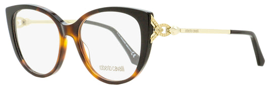 Roberto Cavalli Butterfly Eyeglasses RC5053 Follonica 056 Dark Havana/Gold 53mm 5053