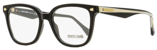 Roberto Cavalli Rectangular Eyeglasses RC5078 Murlo 001 Black/Gold 52mm 5078