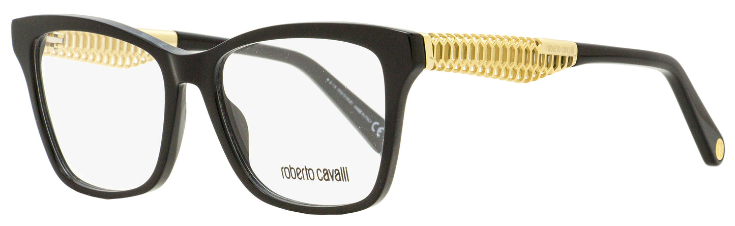 Roberto Cavalli Rectangular Eyeglasses RC5089 001 Black/Gold 53mm 5089