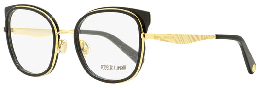 Roberto Cavalli Square Eyeglasses RC5093 001 Black/Gold 53mm 5093