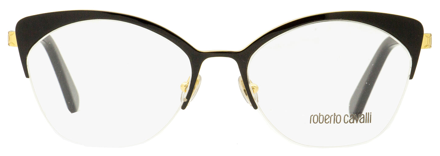 Roberto Cavalli Butterfly Eyeglasses RC5111 030 Black/Gold 53mm 5111