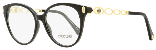 Roberto Cavalli Oval Eyeglasses RC5112 001 Black/Gold 53mm 5112