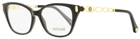 Roberto Cavalli Rectangular Eyeglasses RC5113 001 Black/Gold 52mm 5113