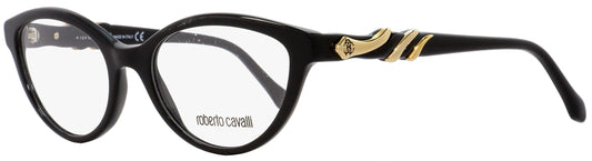 Roberto Cavalli Cat Eye Eyeglasses RC843 Asterope 005 Size: 52mm Black/Gold 843