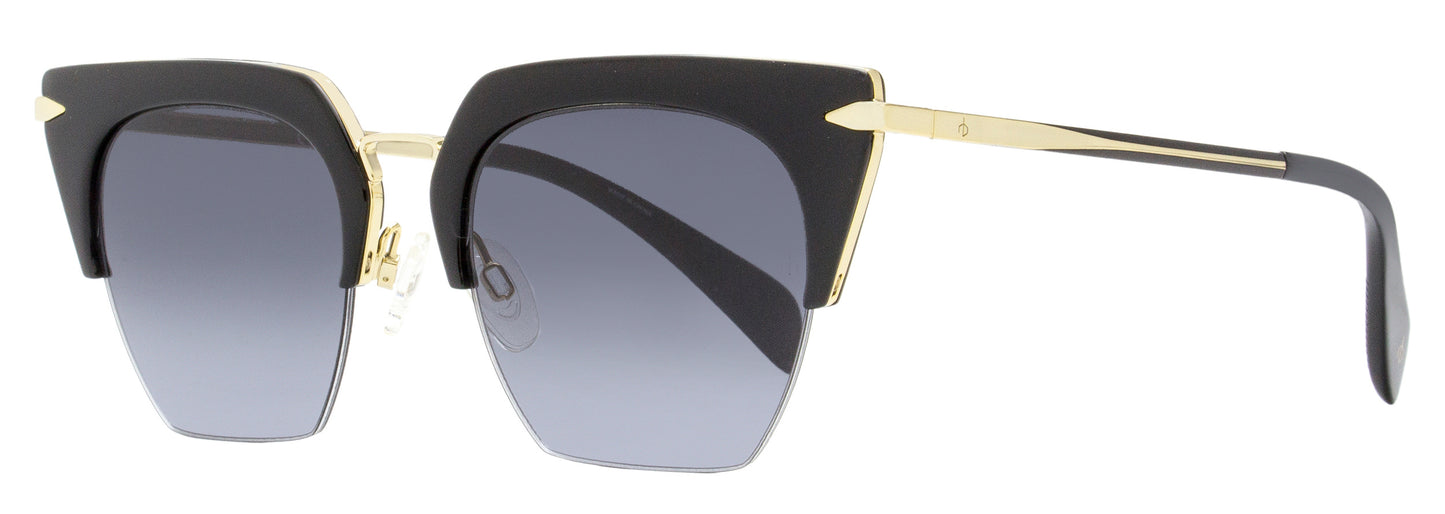 Rag & Bone Semi-Rimless Sunglasses RNB1007S 2M29O Black/Gold 51mm 1007