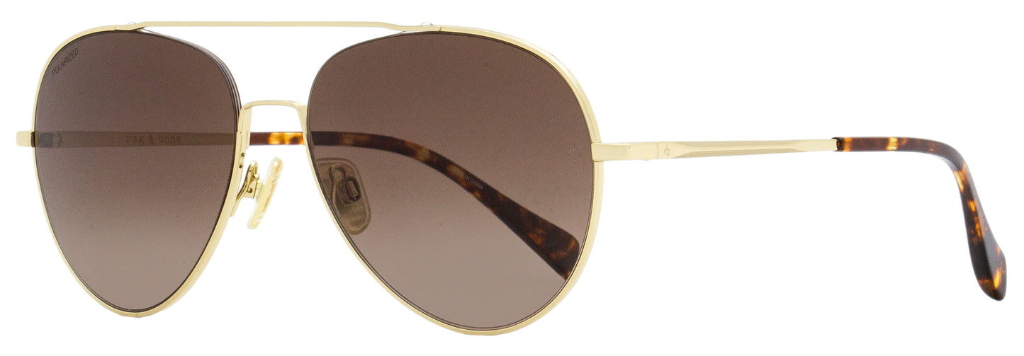 Rag & Bone Polarized Sunglasses RNB1036GS 06JLA Gold/Havana Polarized 58mm 1036