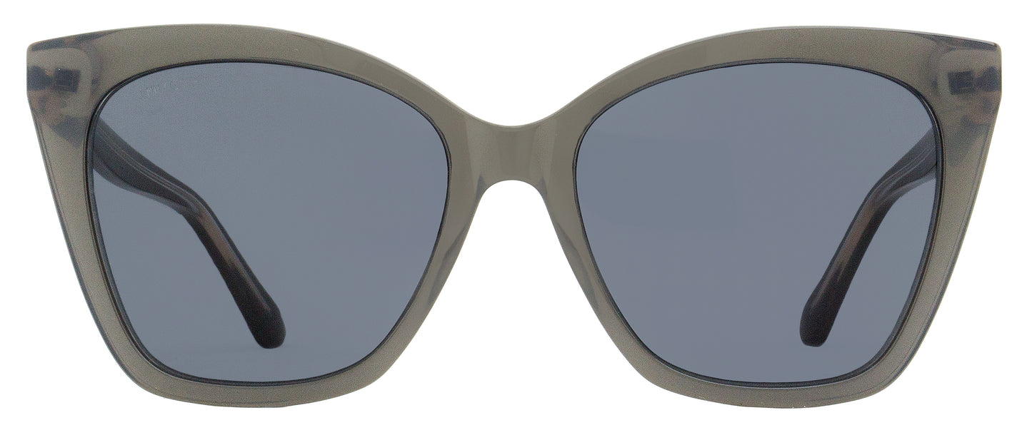 Jimmy Choo Cat Eye Rua /G Sunglasses MF7IR Pearled Gray 56mm