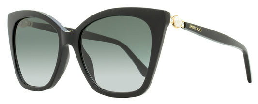 Jimmy Choo Cat Eye Sunglasses Rua /G 8079O Black 56mm