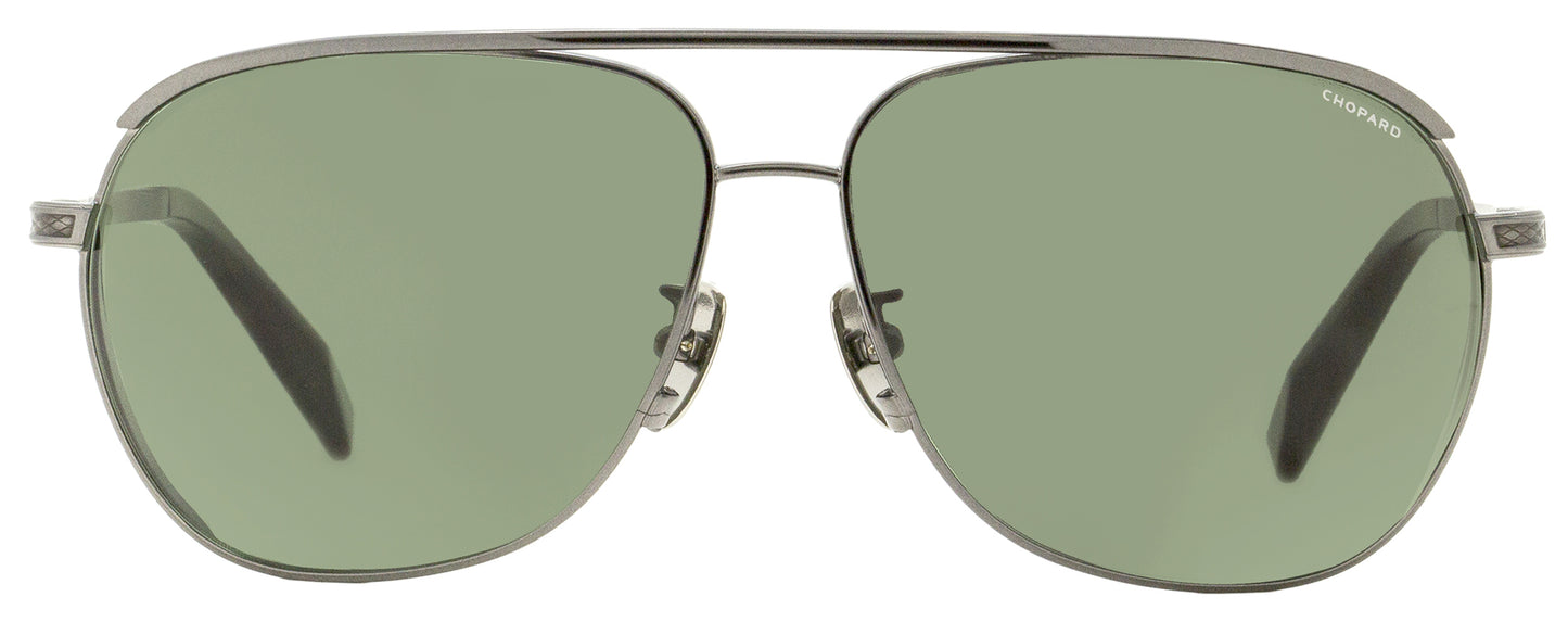 Chopard Classic Sunglasses SCHC34M 584P Gunmetal/Havana Polarized 64mm C34