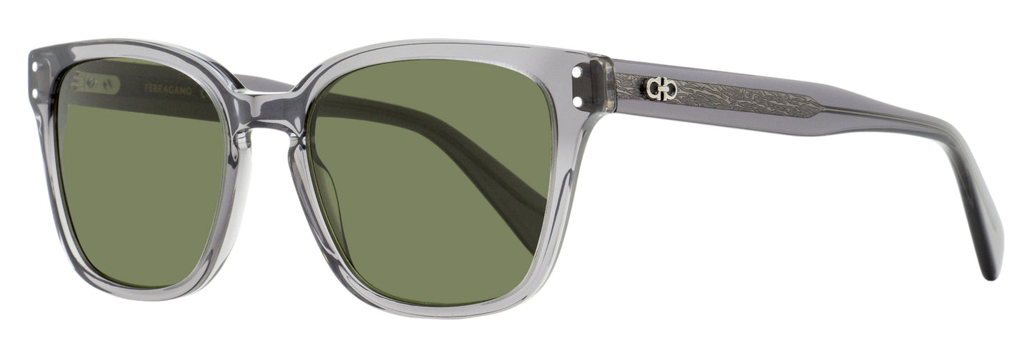 Ferragamo Square Keyhole Sunglasses SF1040SCP 020 Transparent Gray 55mm