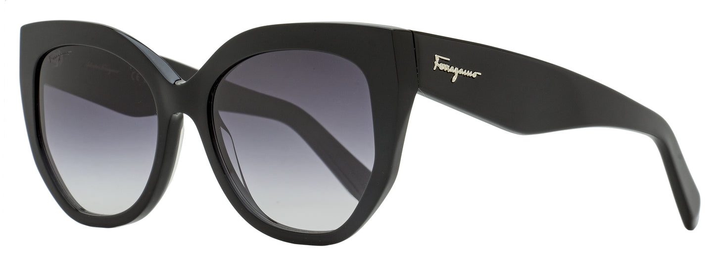 Ferragamo Sculpted Cat-Eye Sunglasses SF1061S 001 Black 56mm