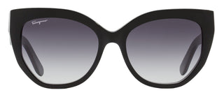 Ferragamo Sculpted Cat-Eye Sunglasses SF1061S 001 Black 56mm