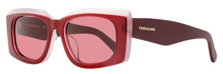 Ferragamo Oversized Rectangular Sunglasses SF1079SLB 614 Burgundy 56mm