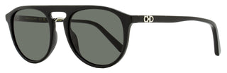 Ferragamo Rounded Pilot Sunglasses SF1090S 001 Black 54mm