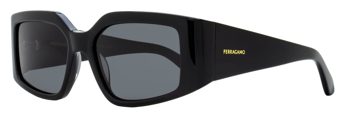 Modified Rectangles Ferragamo Modified Rectangle Sunglasses SF1101S 001 Black 54mm ...