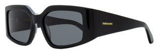Ferragamo Modified Rectangle Sunglasses SF1101S 001 Black 54mm