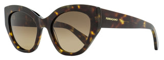 Ferragamo Lettermark Cat Eye Sunglasses SF1107S 242 Dark Tortoise 55mm