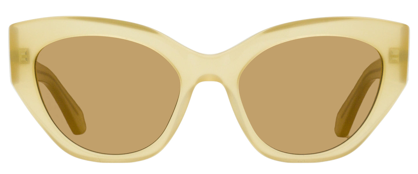 Ferragamo Lettermark Cat Eye Sunglasses SF1107S 708 Opaline Honey 55mm
