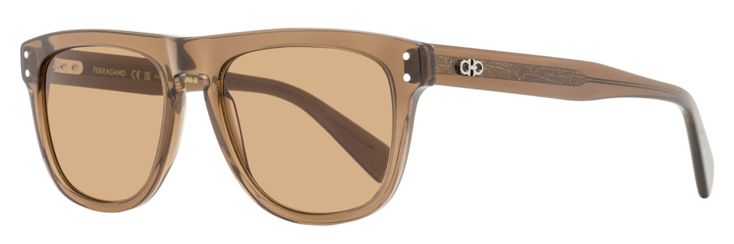 Ferragamo Soft Square Sunglasses SF1111SCP 232 Transparent Brown 55mm