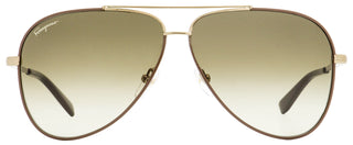 Ferragamo Pilot Sunglasses SF131S 211 Brown 60mm 131