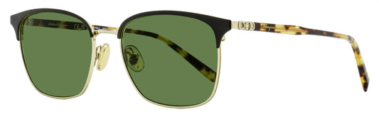 Ferragamo Brow Line Rectangular Sunglasses SF180S 017 Gold/Black 54mm