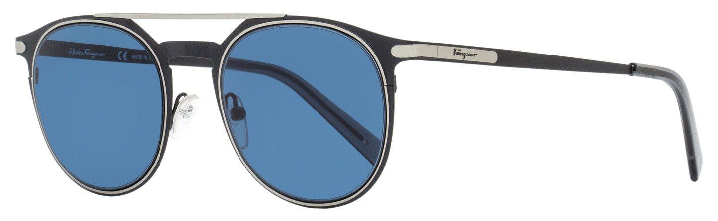 Salvatore Ferragamo Oval Sunglasses SF186S 002 Matte Black 52mm