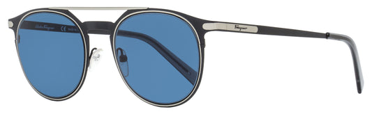 Salvatore Ferragamo Oval Sunglasses SF186S 002 Matte Black 52mm