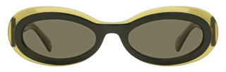 Ferragamo Oval Sunglasses SF2003S 327 Khaki/Green 54mm