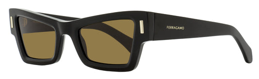 Ferragamo Cat-Eye Rivet Sunglasses SF2006S 001 Black 53mm
