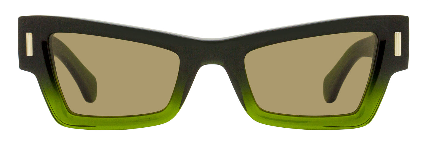 Ferragamo Cat-Eye Rivet Sunglasses SF2006S 316 Green Gradient 53mm