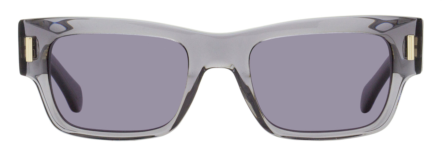 Ferragamo Rectangular Rivet Sunglasses SF2011S 020 Transparent Gray 53mm