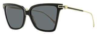 Ferragamo Gancini Butterfly Sunglasses SF2036S 001 Black/Gold 56mm
