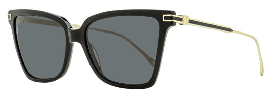 Ferragamo Gancini Butterfly Sunglasses SF2036S 001 Black/Gold 56mm