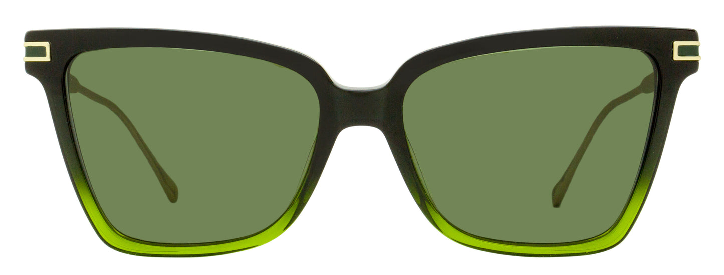 Ferragamo Gancini Butterfly Sunglasses SF2036S 316 Green Ombre 56mm