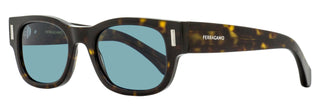 Ferragamo Rectangular Rivet Sunglasses SF2064SE 242 Dark Tortoise 51mm