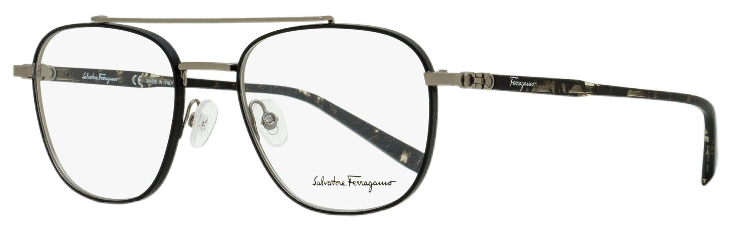 Salvatore Ferragamo Navigator Eyeglasses SF2183 032 Matte Black/Ruthenium 52mm 2183