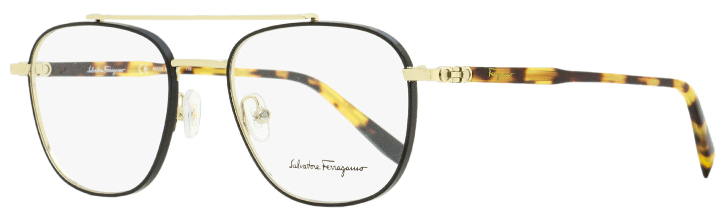 Salvatore Ferragamo Navigator Eyeglasses SF2183 733 Gold/Black/Tortoise 52mm 2183