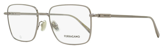 Ferragamo Rounded Rectangular Eyeglasses SF2231 021 Light Ruthenium 53mm
