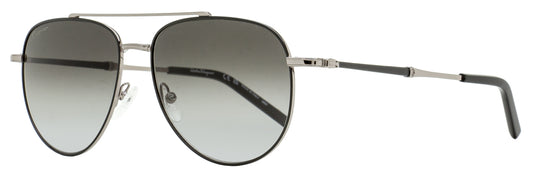 Ferragamo Double Bridge Sunglasses SF226S 086 Black/Ruthenium 58mm