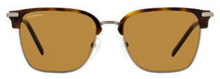 Ferragamo Rectangular Sunglasses SF227S 085 Ruthenium/Tortoise 53mm