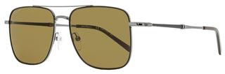 Ferragamo Square Sunglasses SF266S 037 Ruthenium/Brown 56mm