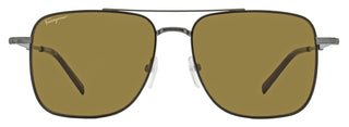 Ferragamo Square Sunglasses SF266S 037 Ruthenium/Brown 56mm