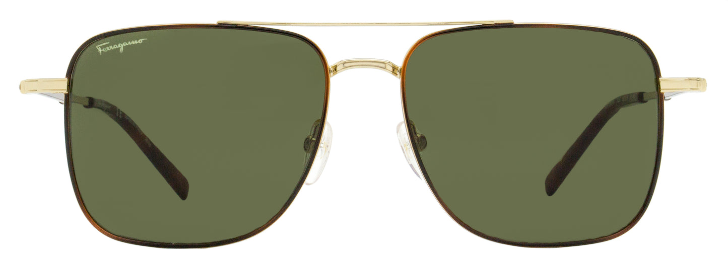 Ferragamo Square Sunglasses SF266S 723 Gold/Tortoise 56mm