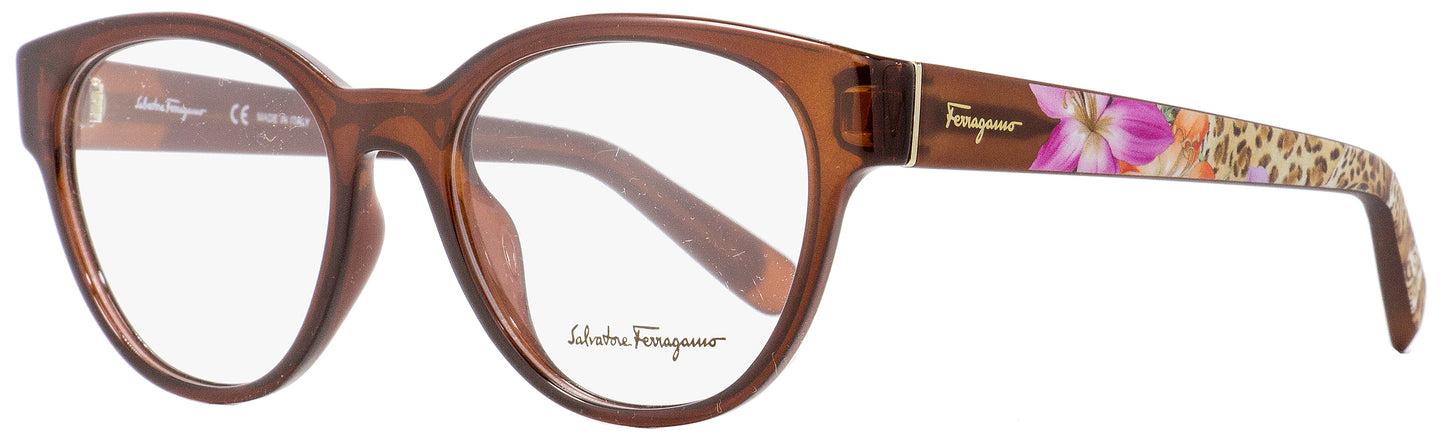 Ferragamo Oval Eyeglasses SF2777 210 Transparent Brown 53mm 2777