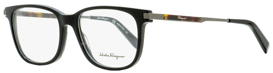 Ferragamo Rectangular Eyeglasses SF2803 001 Black/Gunmetal/Havana 54mm 2803