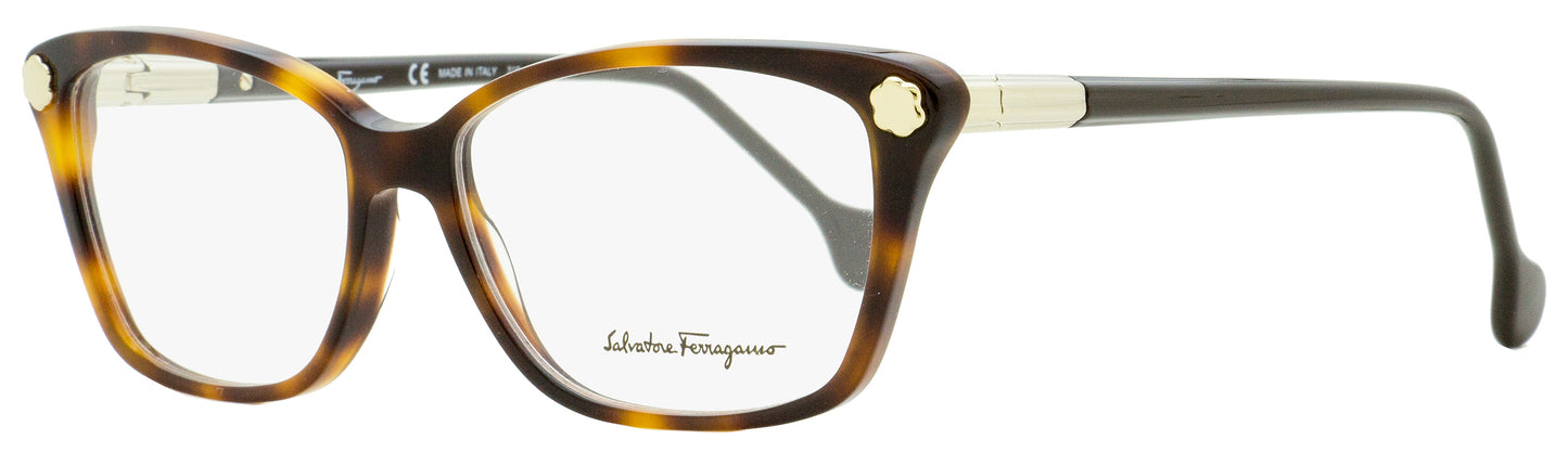 Ferragamo Rectangular Eyeglasses SF2824 214 Tortiose/Light Gold 54mm 2824