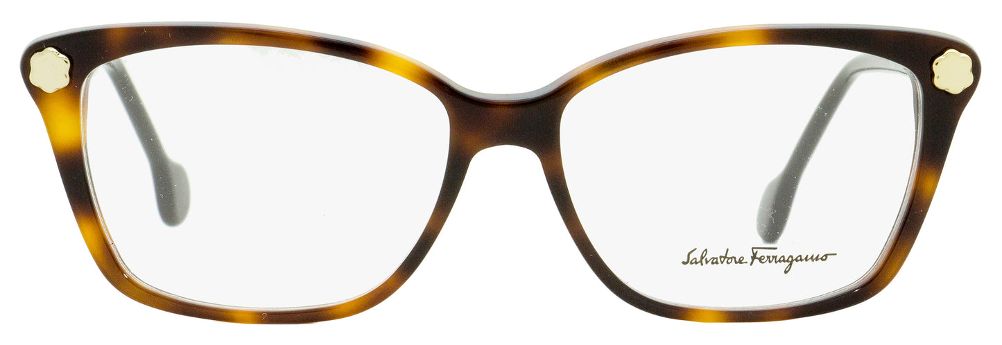 Ferragamo Rectangular Eyeglasses SF2824 214 Tortiose/Light Gold 54mm 2824