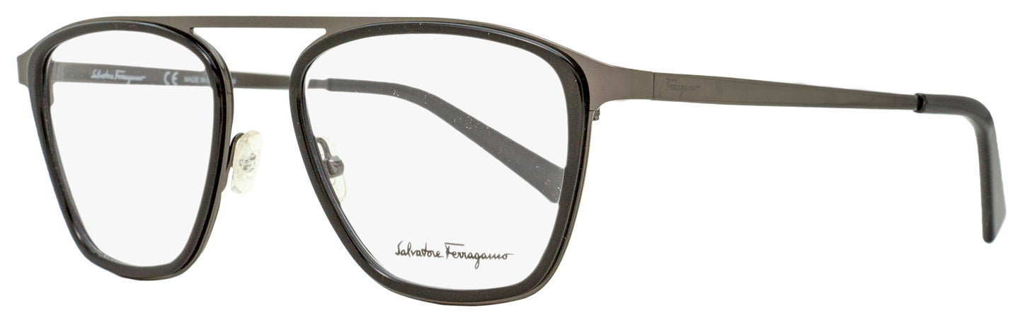 Ferragamo Rectangular Eyeglasses SF2834 001 Black/Gunmetal 53mm 2834