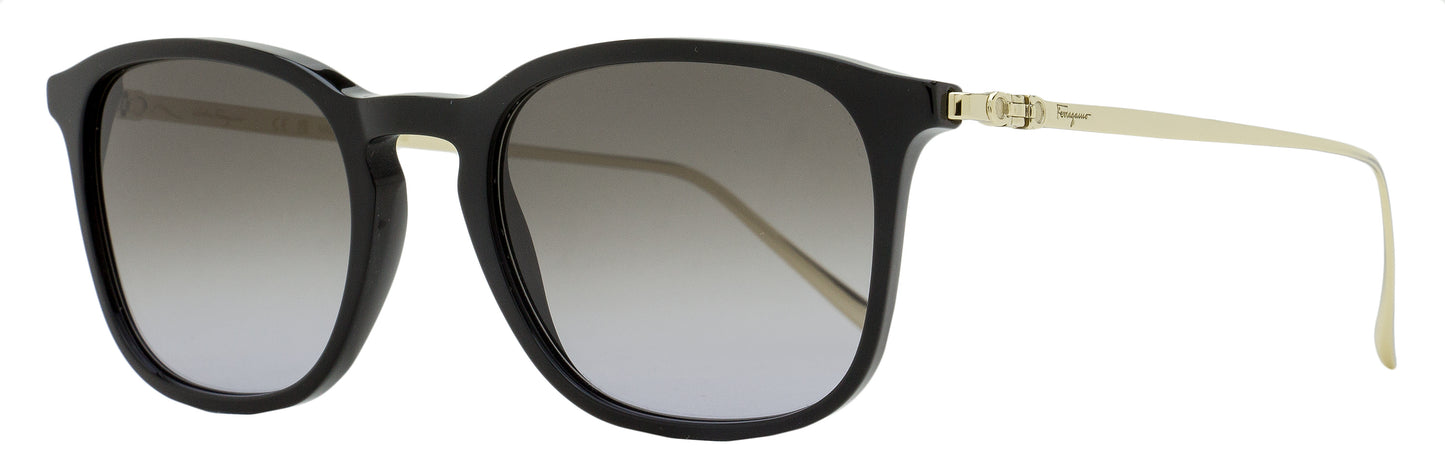 Ferragamo Keyhole Square Sunglasses SF2846S 001 Black/Gold 53mm